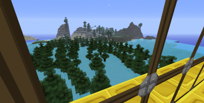 Blick vom Balkon des Eventleiterraumes<br />auf die Map